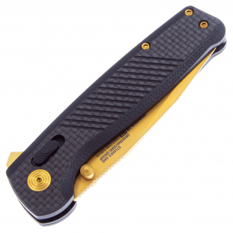 Складной нож SOG Terminus XR LTE Gold TiNi, сталь S35VN, рукоять Carbon Fiber