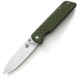 Складной нож QSP Parrot Satin, сталь D2, рукоять Green G10