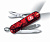 Нож-брелок Victorinox красный прозрачный с фонариком 0.6228.T