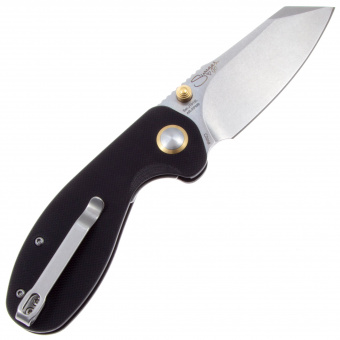 Нож складной CJRB MORE MAILEAH, сталь AR-RPM9, рукоять Black G10