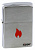 Зажигалка ZIPPO Flame с покрытием Brushed Chrome