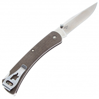 Нож складной Buck 110 Slim Pro Green Micarta S30V, зелёная рукоять микарта