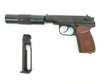 Пневматический пистолет Baikal МР-654К-22 (ПМ, с глушителем)