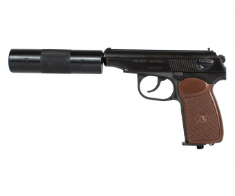 Пневматический пистолет Baikal МР-654К-22 (ПМ, с глушителем)