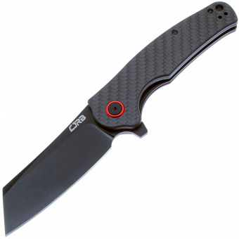 Нож складной CJRB Crag Black, сталь D2, рукоять Carbon Fiber